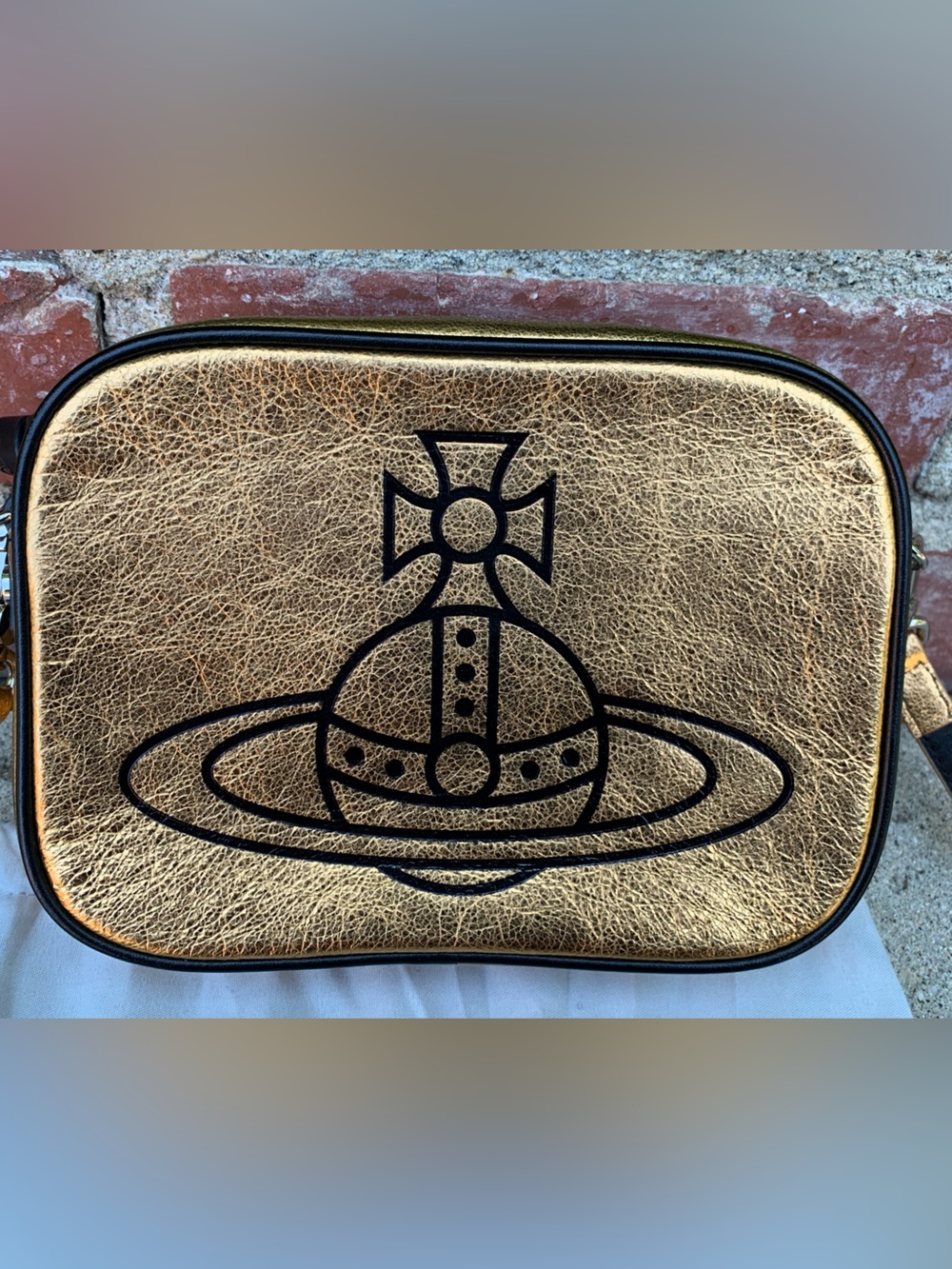 Vivienne Westwood Anna Camera Bag in Gold